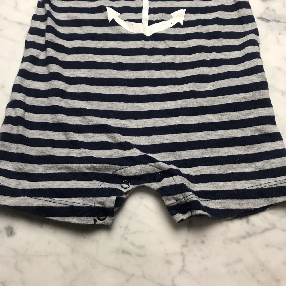 Carter's Navy Blue Striped Anchor Print One-Piece - Picture 5 of 7